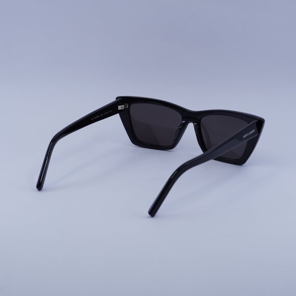 Saint Laurent SL276 MICA 001 Sunglasses Black Cat Eye Frame, Grey Lenses main image 2